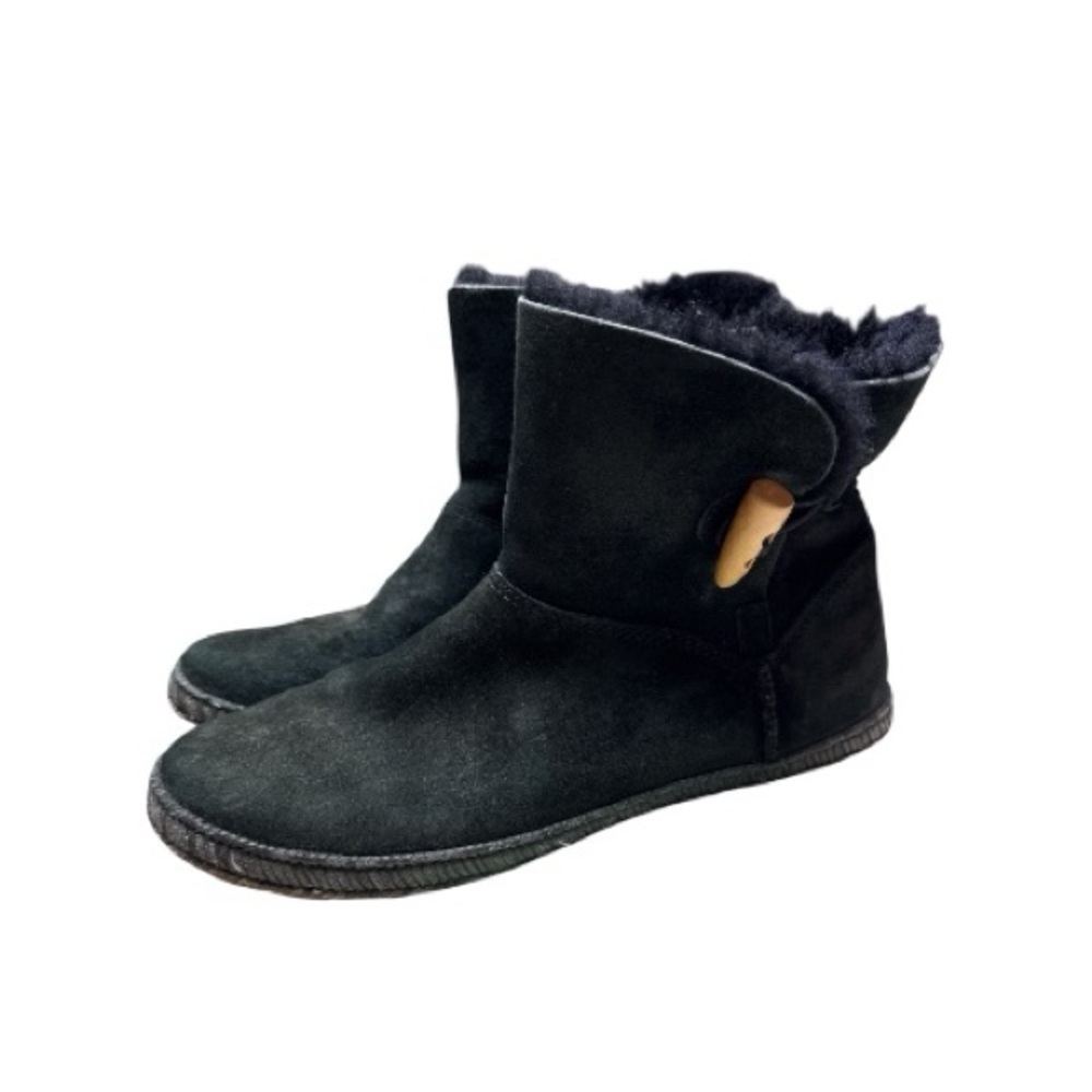 Ugg Black Suede Shearling-Lined Women’s Ankle Boots Size 7